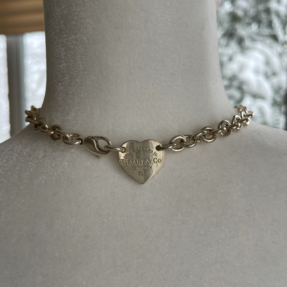 Tiffany & Co. Sterling Silver Heart Choker